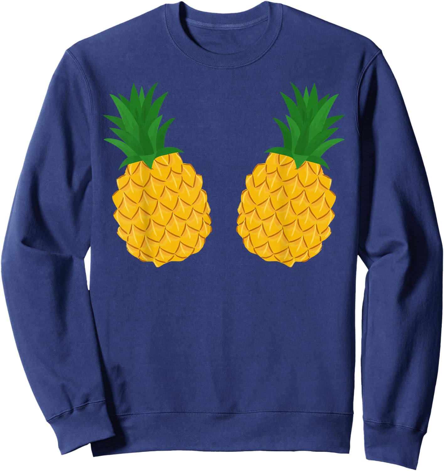 Pineapple Bra Funny Hawaiian Bikini , black, S Sweatshirt - Sweatshirt | Navy