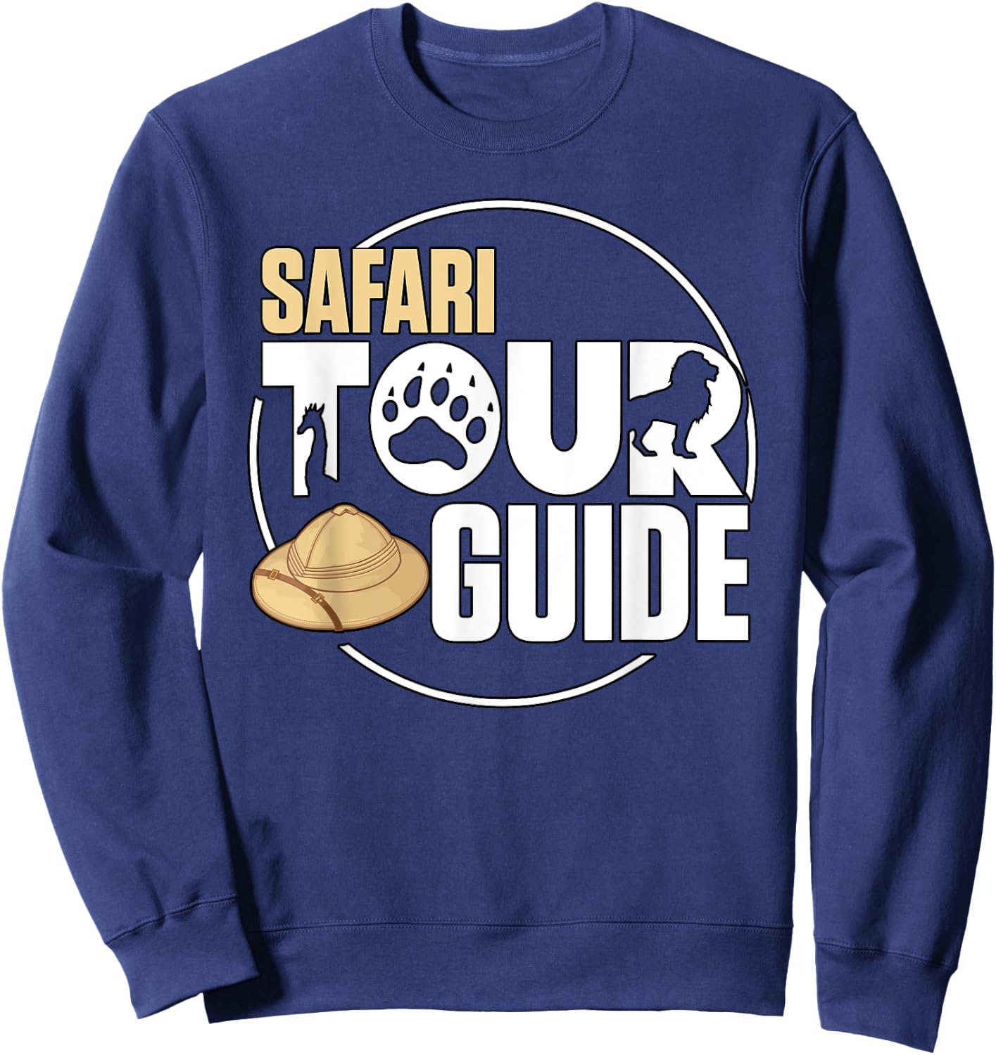 Safari Tour Guide Africa Zoo Costume Sweatshirt - Sweatshirt | Navy