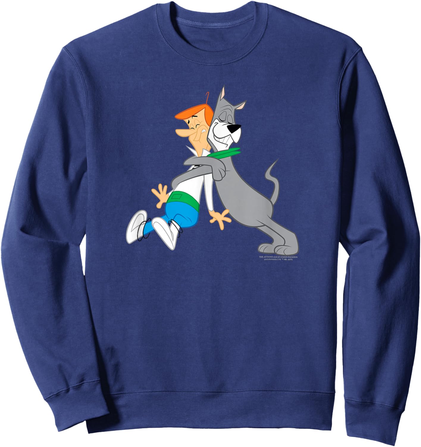 The Jetsons Astro Hugging George Sweatshirt - Sweatshirt | Navy