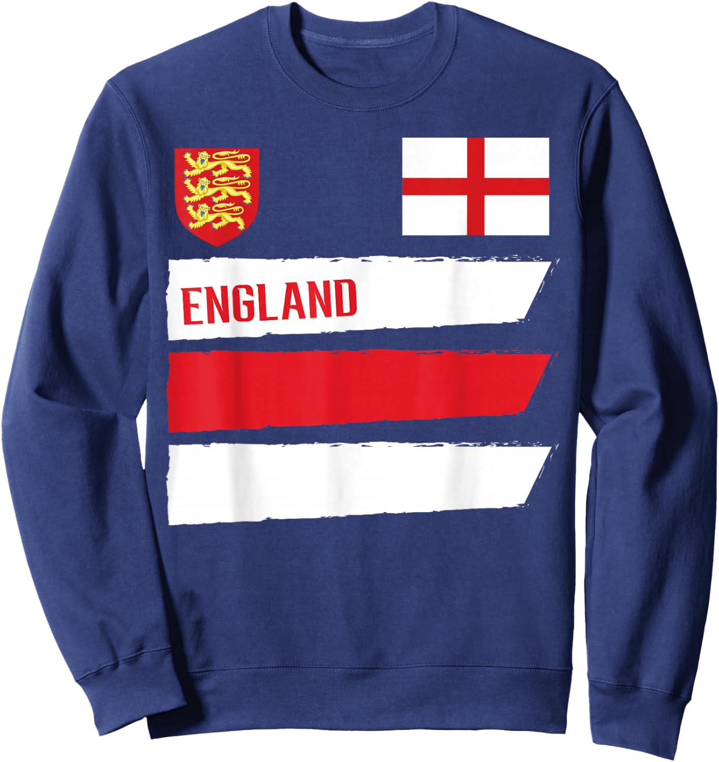 England Flag English Football Soccer Fan Men Women Kids Sweatshirt - Sweatshirt | Navy