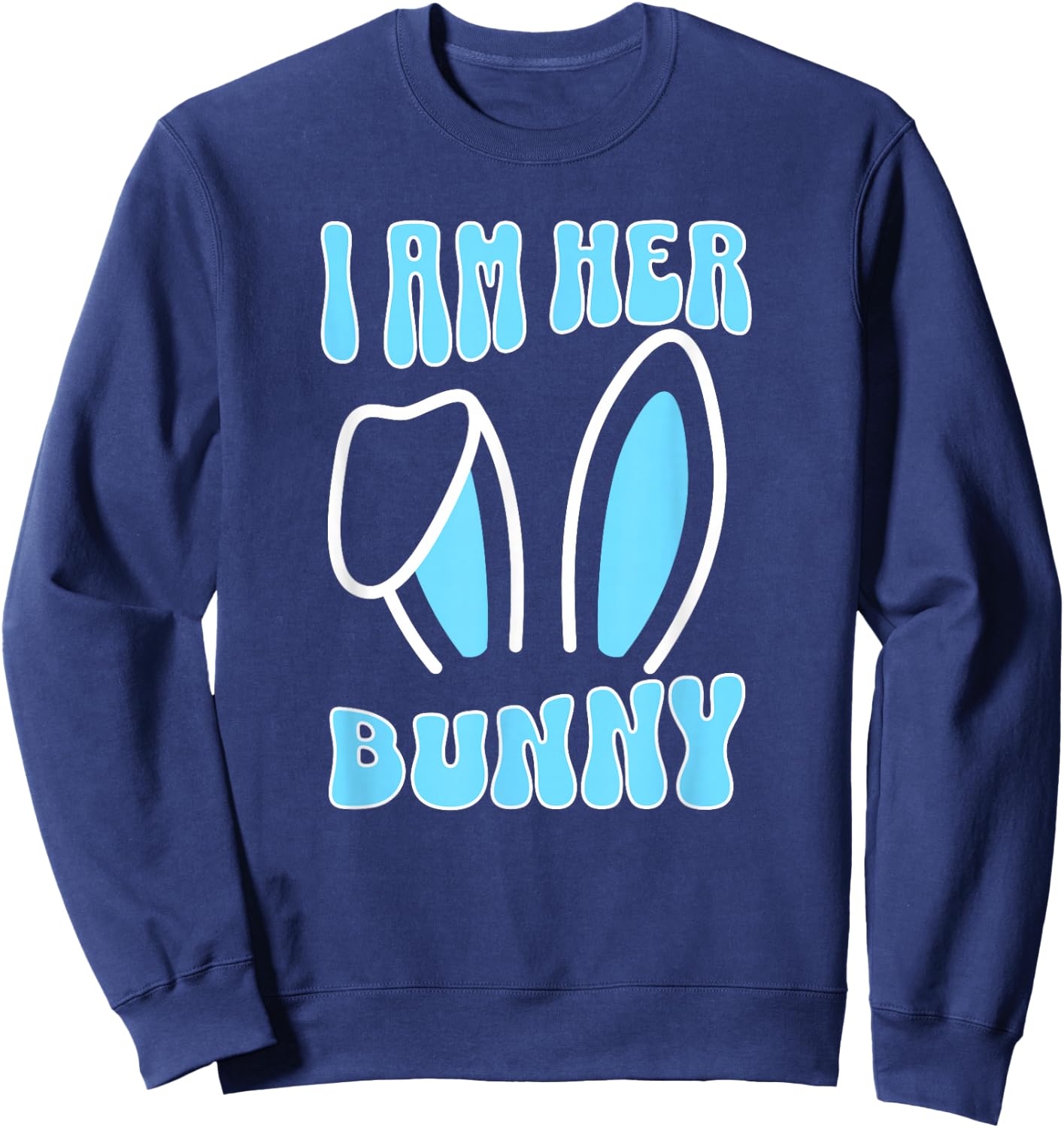Matching Couple Easter , Matching Husband Easter Sweatshirt - Sweatshirt | Navy