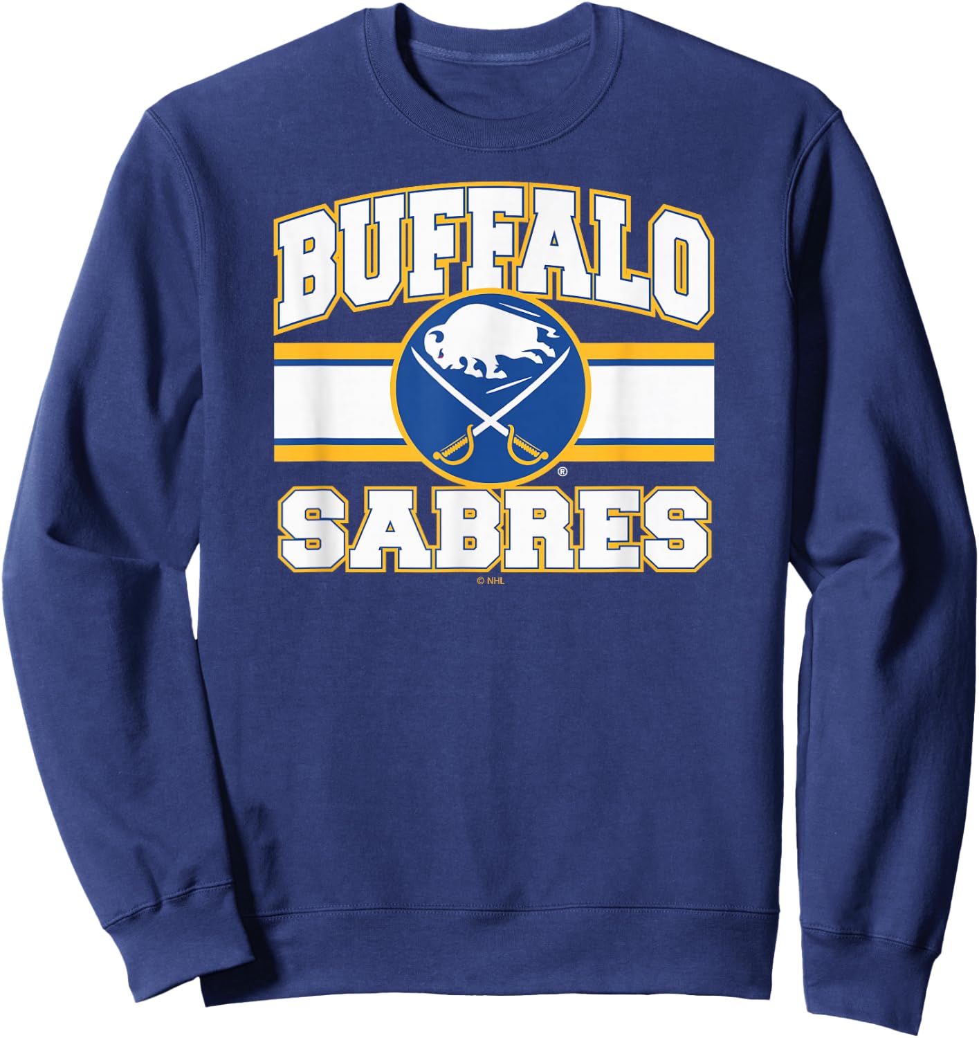 Buffalo Sabres Stripe Black Officially Licensed Sweatshirt - Sweatshirt | Navy