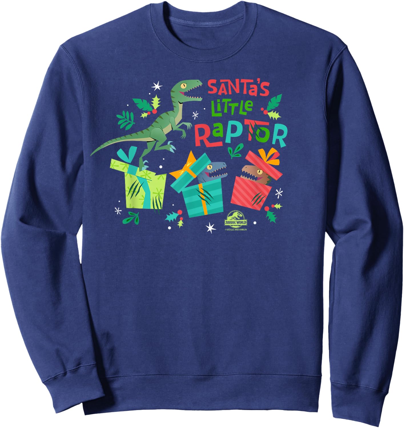 Jurassic World Santa’s Little Raptor Sweatshirt - Sweatshirt | Navy