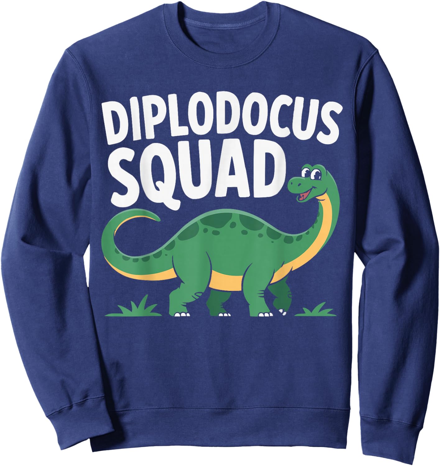 Diplodocus Dinosaur Paleontology Paleontologist Dino Sweatshirt - Sweatshirt | Navy