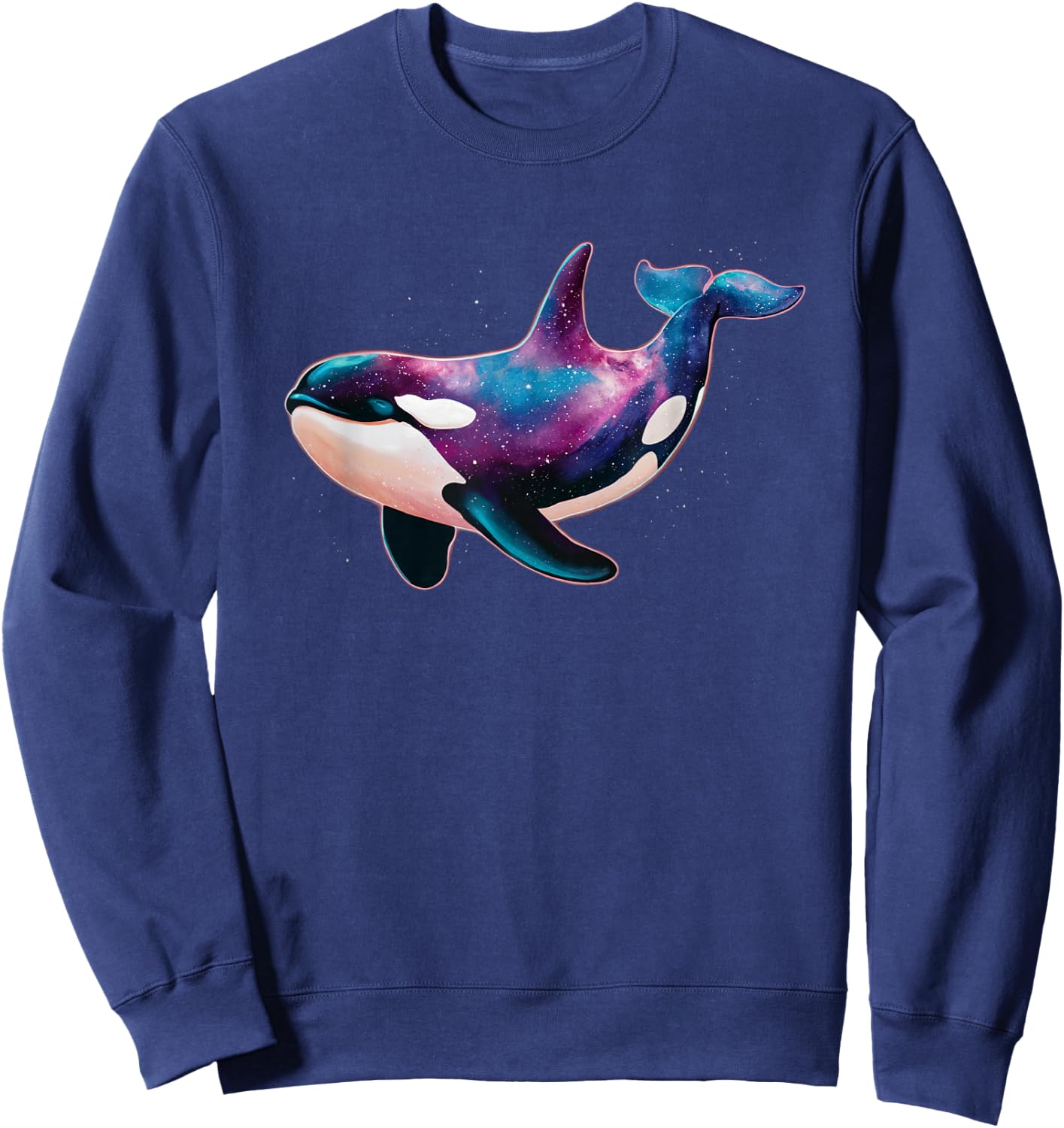 Beautiful Galaxy Cosmic Space Orca Sweatshirt - Sweatshirt | Navy