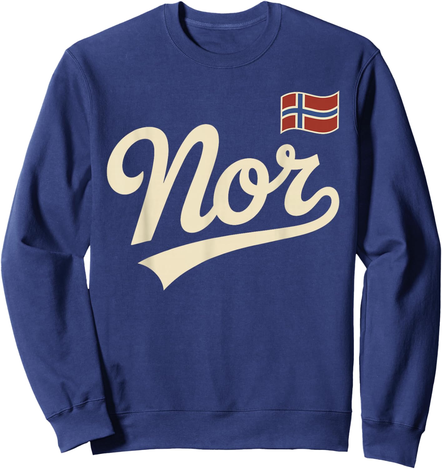 Norway Vintage Script Fan Sweatshirt - Sweatshirt | Navy