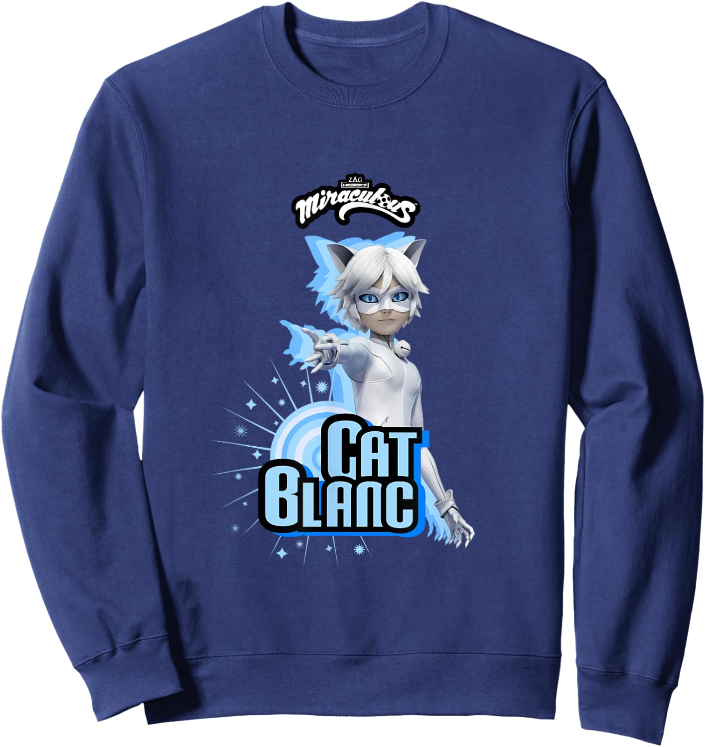 Miraculous Ladybug Villains Collection Cat Blanc Sweatshirt - Sweatshirt | Navy
