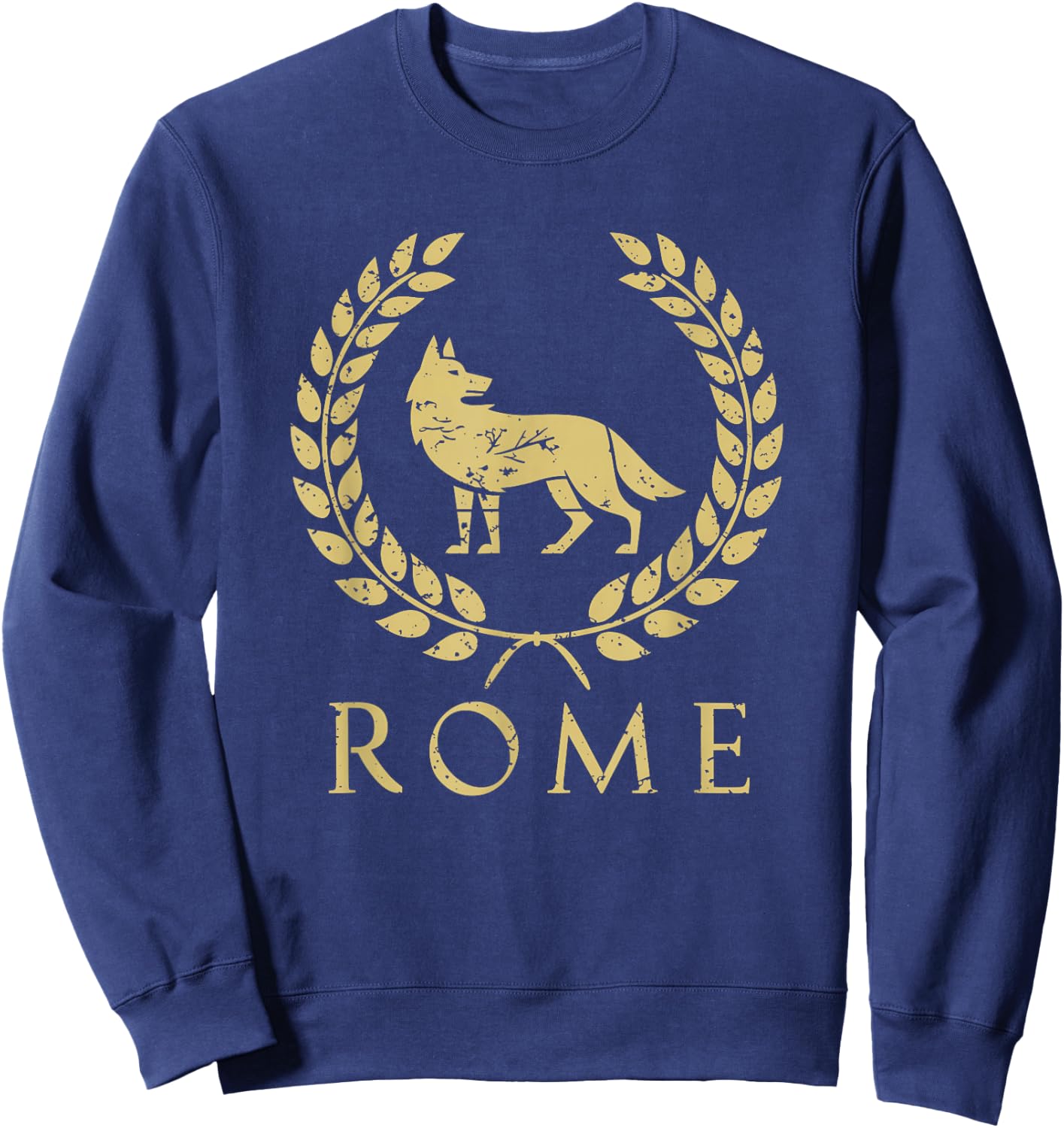 Ancient Rome Wolf Symbol of Romulus and Remus Sweatshirt - Sweatshirt | Navy