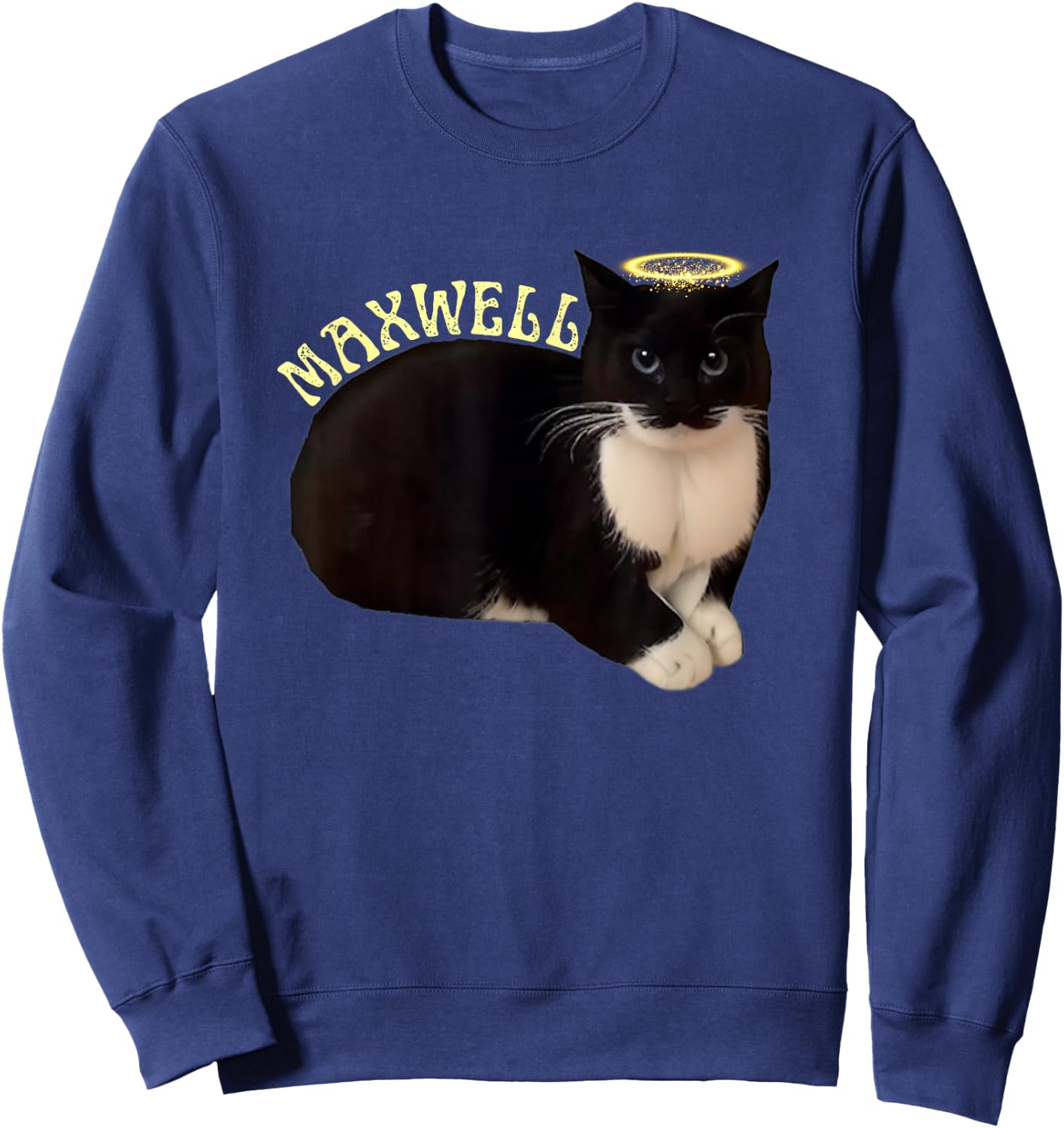 Funny Spinning Cat Maxwell The Tuxedo Cat Meme Women Girls Kids Sweatshirt - Sweatshirt | Navy