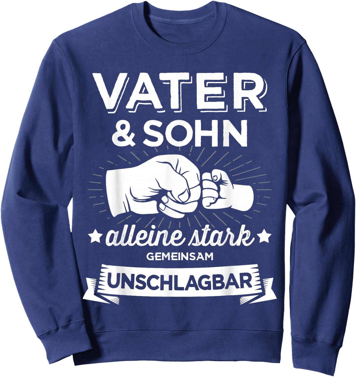 Papa & Sohn stark unschlagbar für Vater Vatertag Geburtstag Sweatshirt - Sweatshirt | Navy
