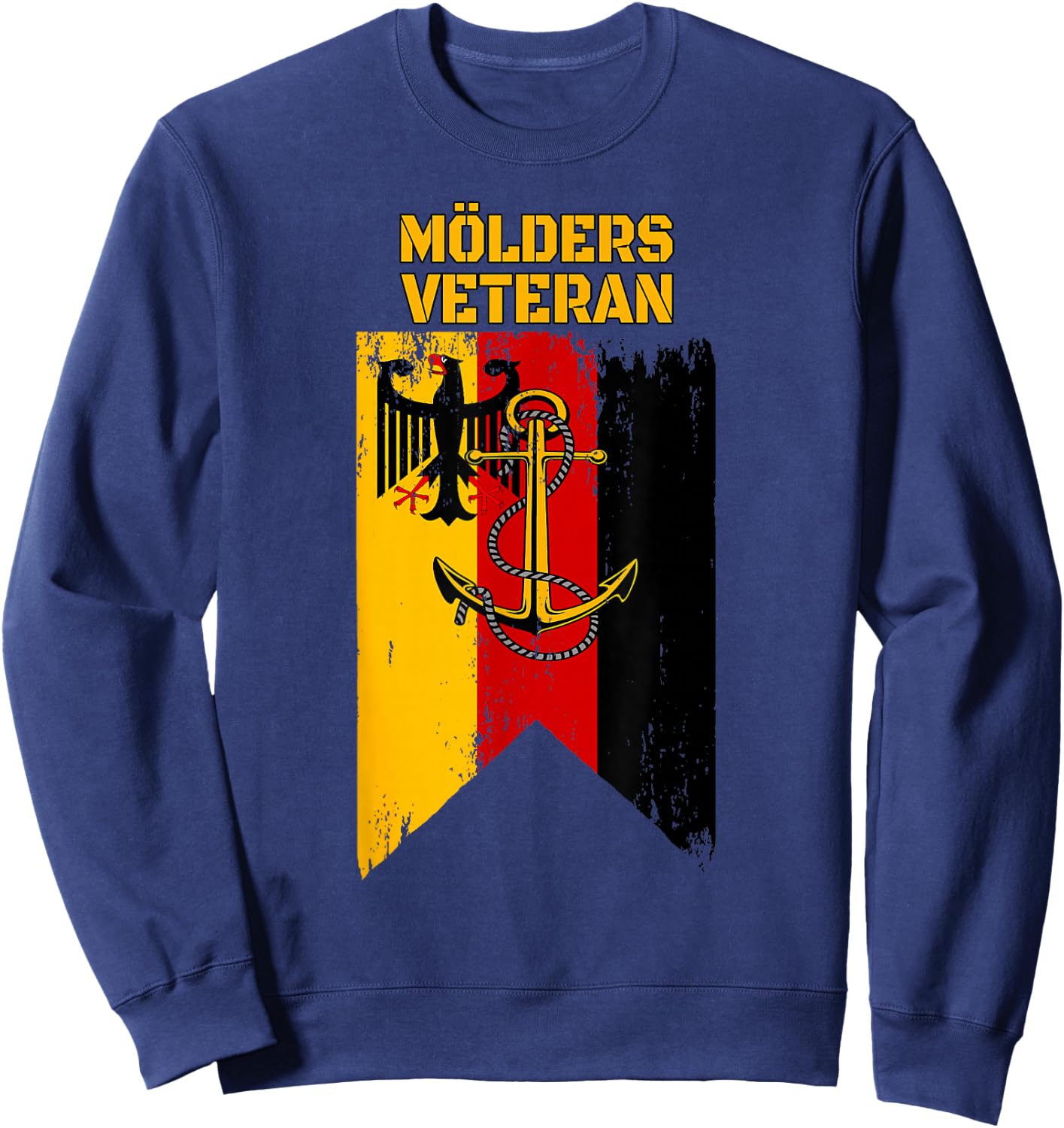 Destroyer Mölders Warship Veterans Day Father's Day Grandpa , black Sweatshirt - Sweatshirt | Navy