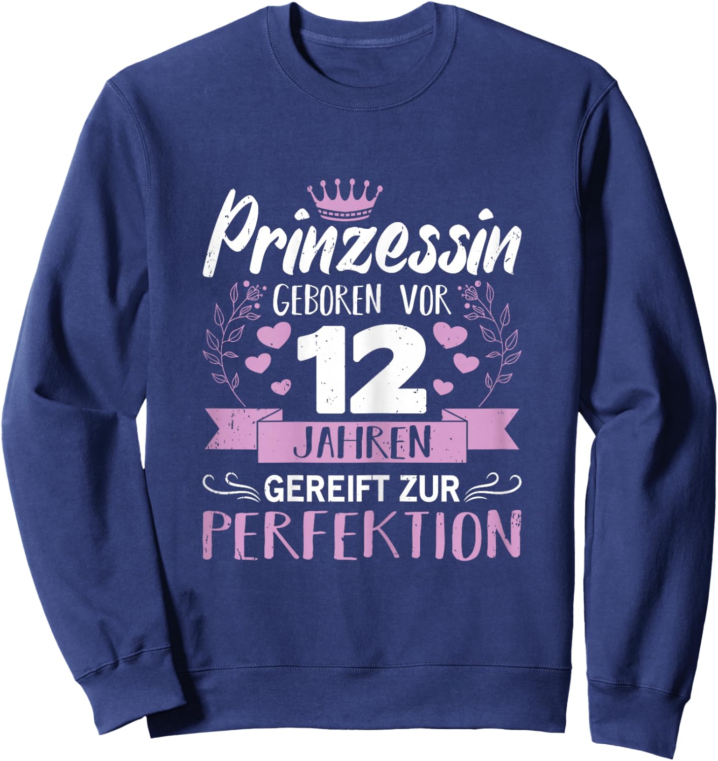12th Birthday Girl Princess 12 Years Gift , black, s Sweatshirt - Sweatshirt | Navy