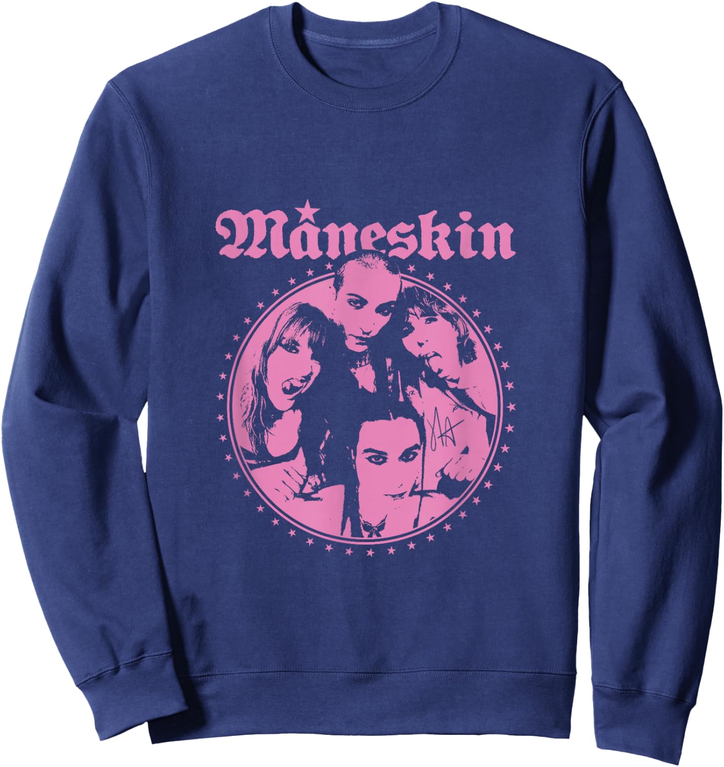 Pink Fisheye Moonskin Sweatshirt - Sweatshirt | Navy
