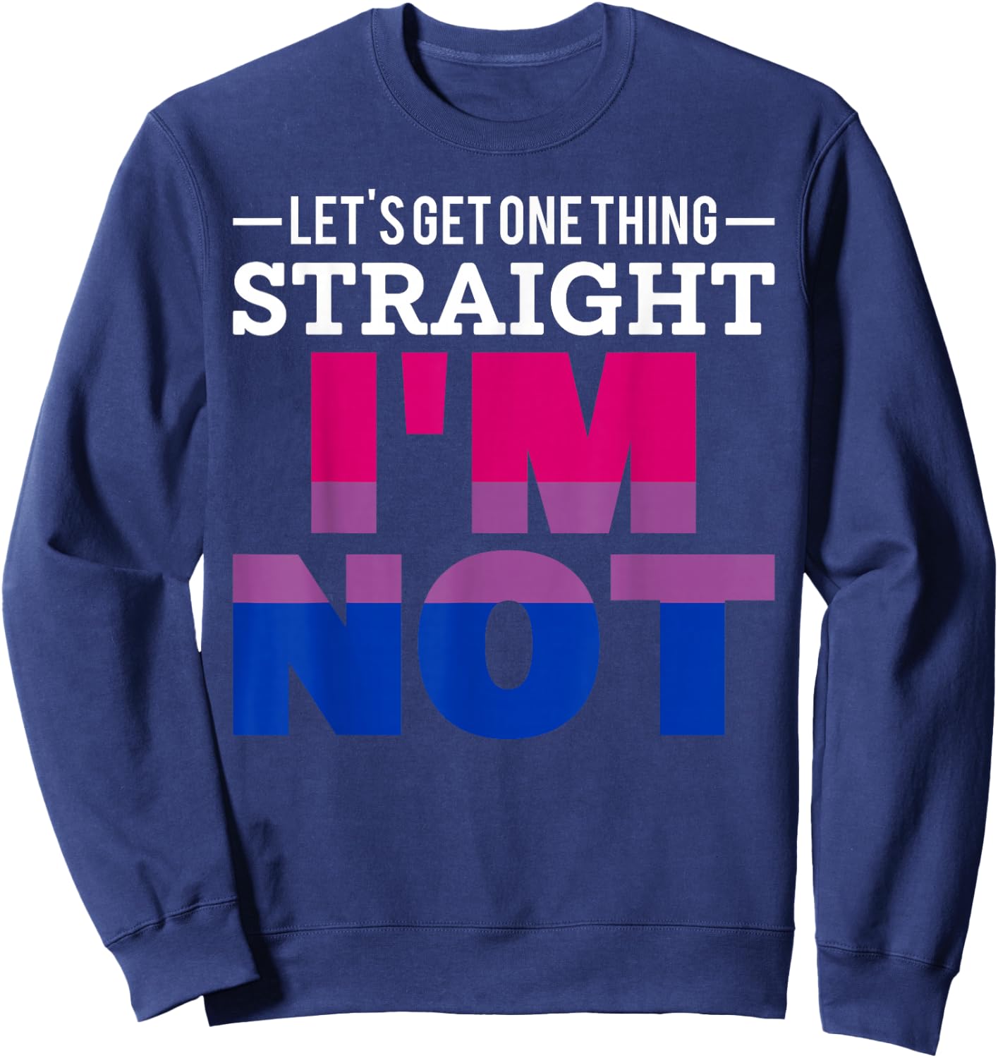 Queer Bisexuality Genderfluid Funny Gift Bisexual Sweatshirt - Sweatshirt | Navy