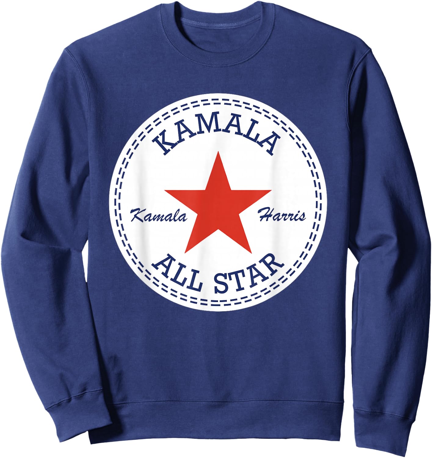 Kamala Harris Converse Logo Election Supporter Shoes , Black, S Sweatshirt - Sweatshirt | Navy