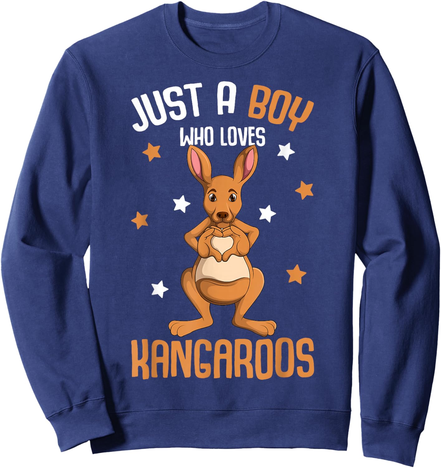 Just a Boy who loves Kangaroos Kids Boys Kangaroo Sweatshirt - Sweatshirt | Navy