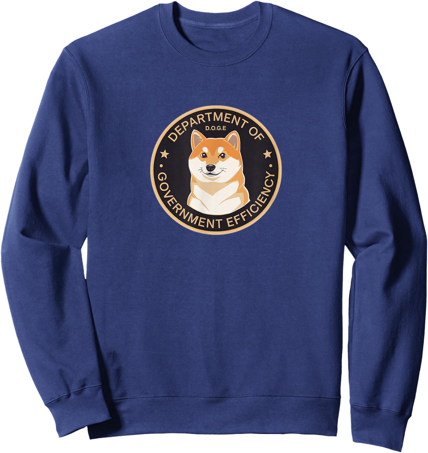 Dog Lover SHIBA Inu Puppy Mom & Dog Dad Kids Teens DOGE Department Of Government Efficiency Shiba Inu Dog Coin Sweatshirt - Sweatshirt | Navy