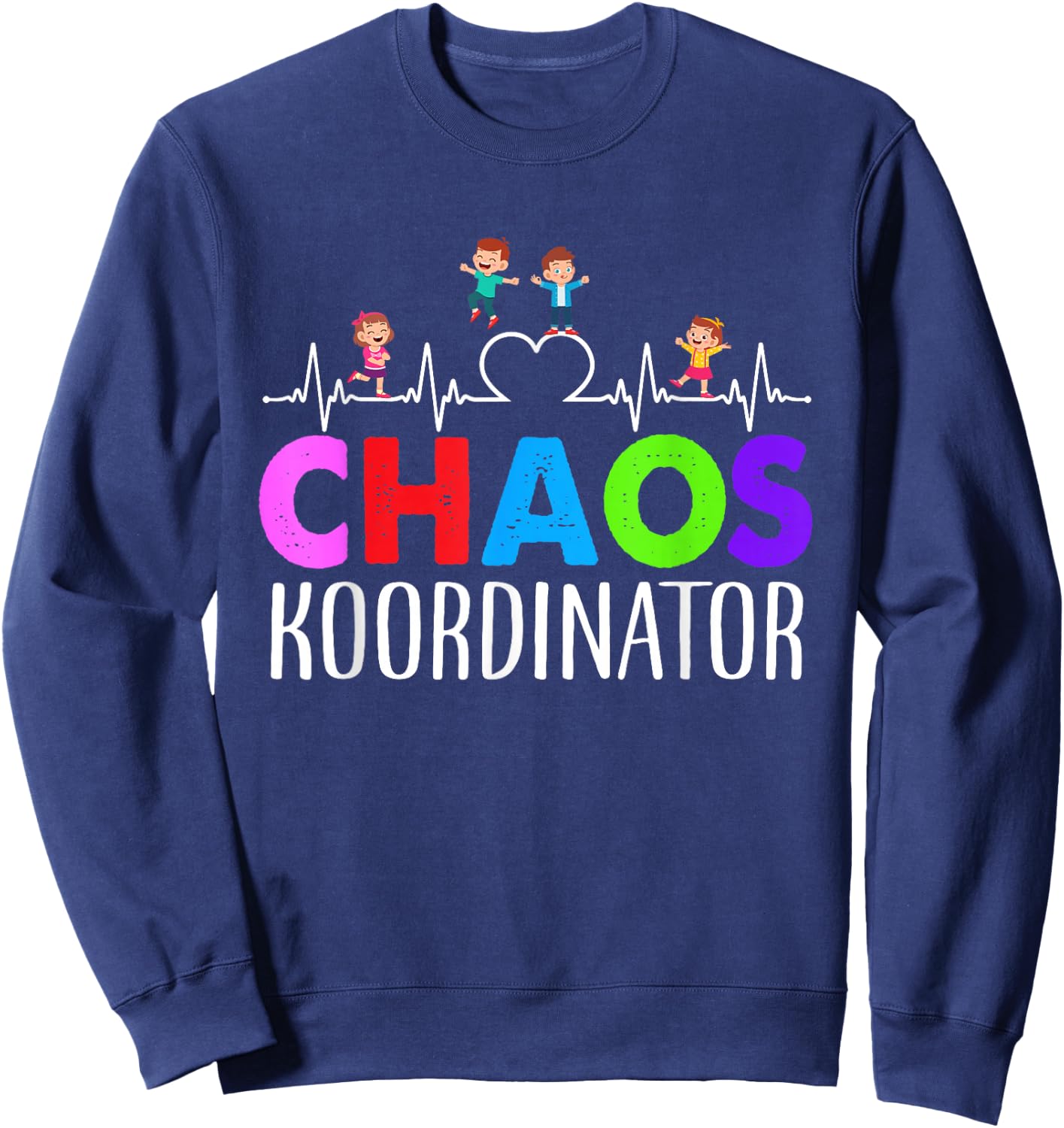 Chaos Coordinator Educator Funny Motif Sweatshirt - Sweatshirt | Navy