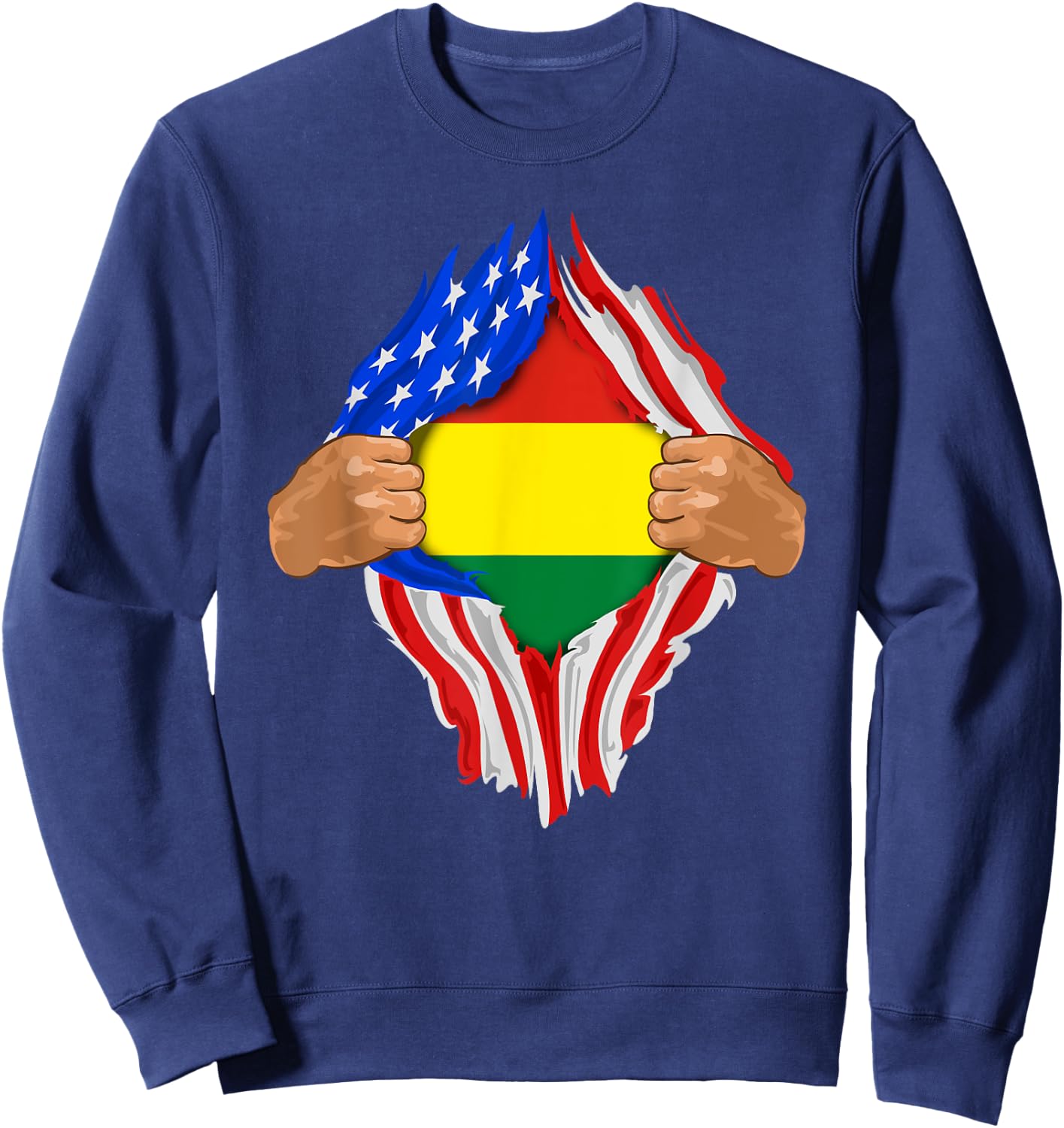 Bolivian Blood Inside Me | Bolivia Flag Gift Sweatshirt - Sweatshirt | Navy