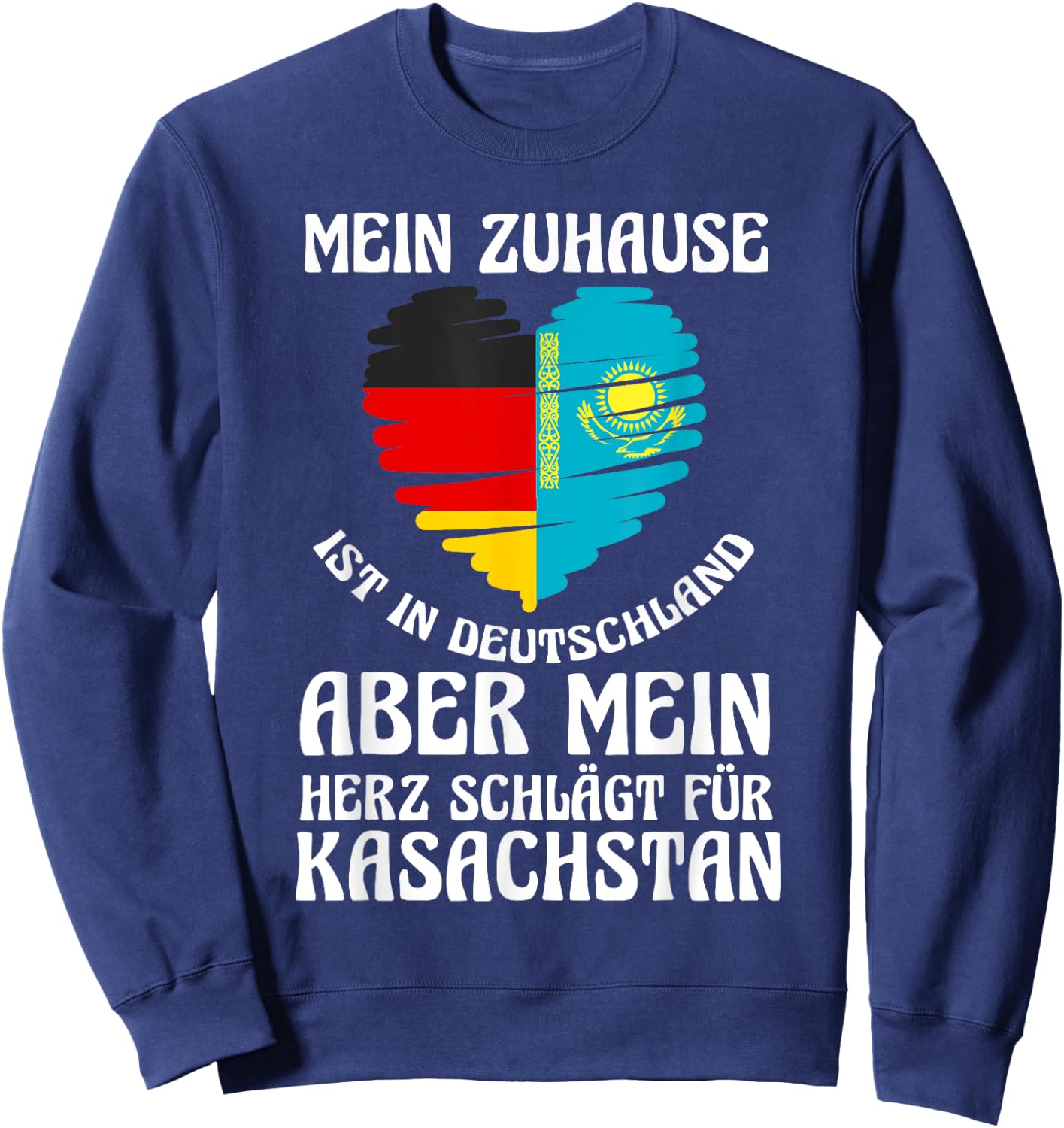 Kasachstan Deutschland Sweatshirt - Sweatshirt | Navy