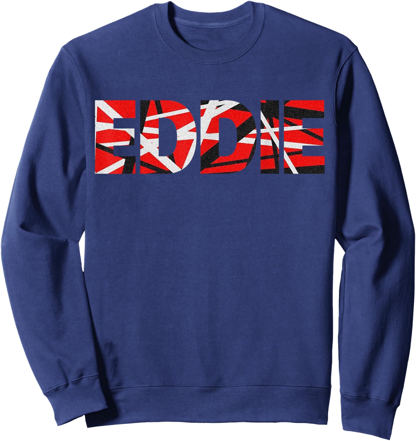 Retro Eddie Name Distressed 90s Classic Van Name Pride Gifts Sweatshirt - Sweatshirt | Navy