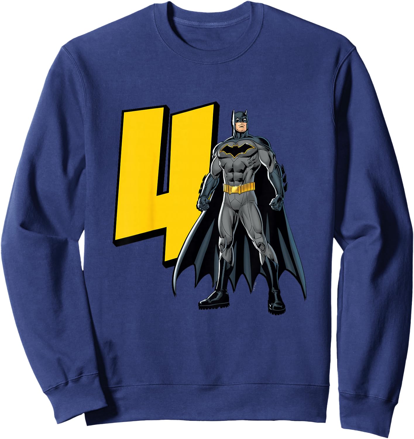 Kids Batman Super Hero 4th Birthday Sweatshirt - Sweatshirt | Navy