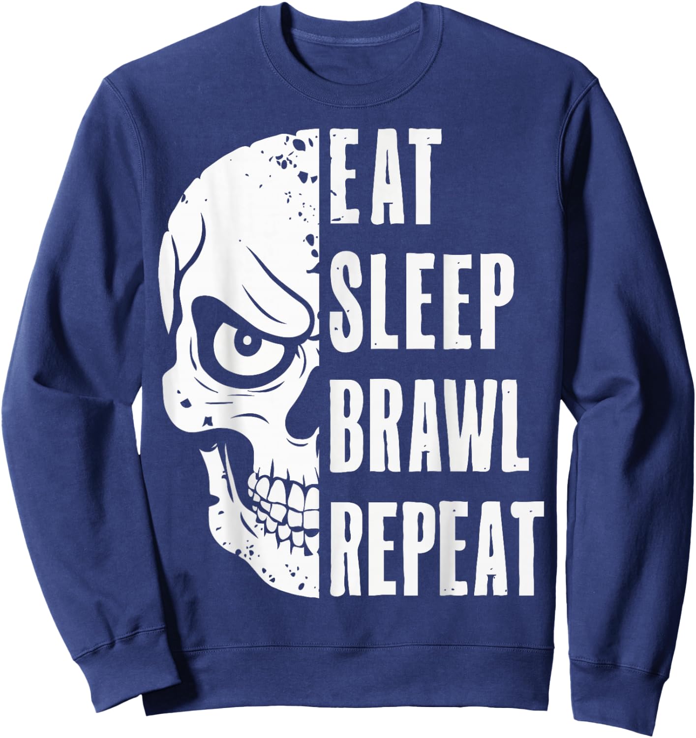 Eat Sleep Brawl Repeat Funny Video Gamer Gaming Sweatshirt - Sweatshirt | Navy