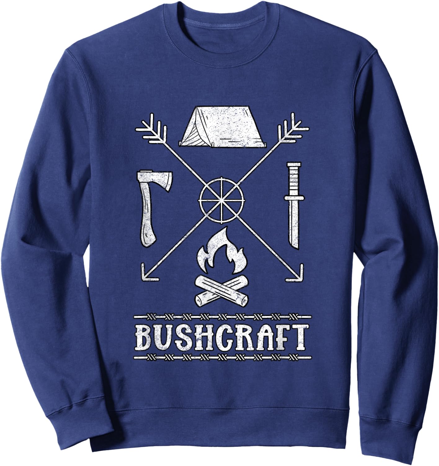 Nature Bushcraft Outdoor Wilderness Design Sweatshirt - Sweatshirt | Navy