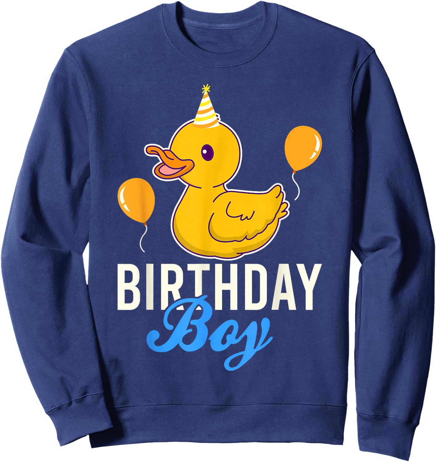 Cute Birthday Boy Duck Sweatshirt - Sweatshirt | Navy