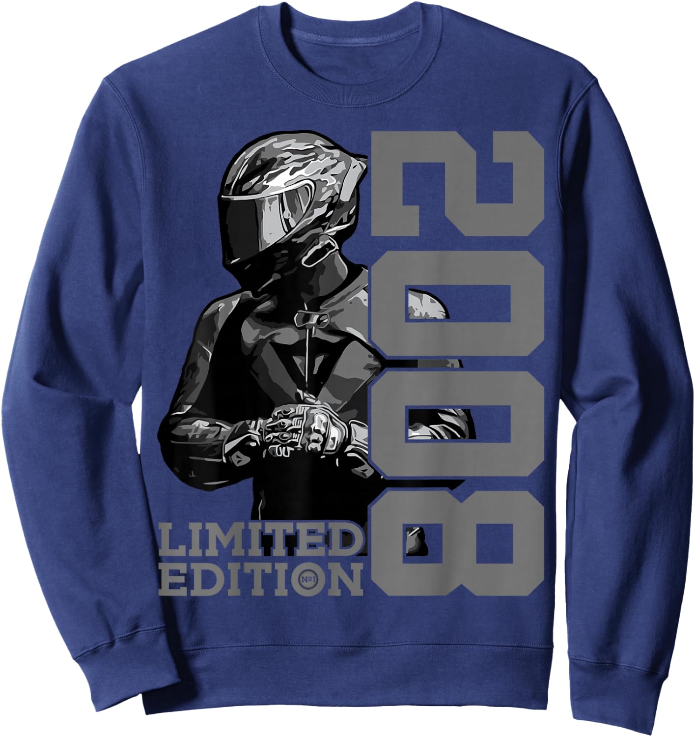 LIMITED EDITION 2008 BIKER MOTORCYCLE 17TH BIRTHDAY , black, S Sweatshirt - Sweatshirt | Navy