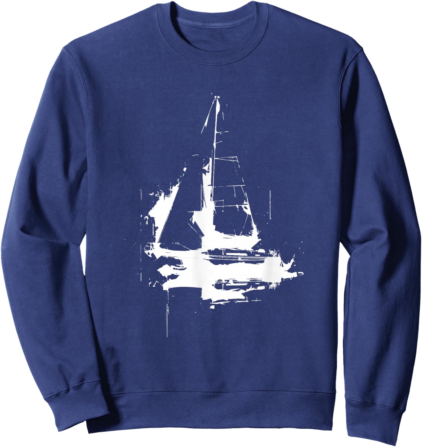 Sailing Boat Drawing Sailor Sailing Tour , black Sweatshirt - Sweatshirt | Navy