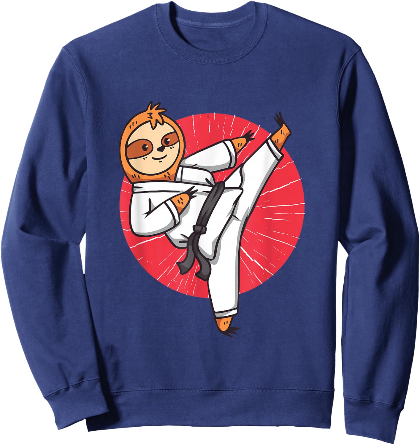 Cute Karate Sloth Sweatshirt - Sweatshirt | Navy