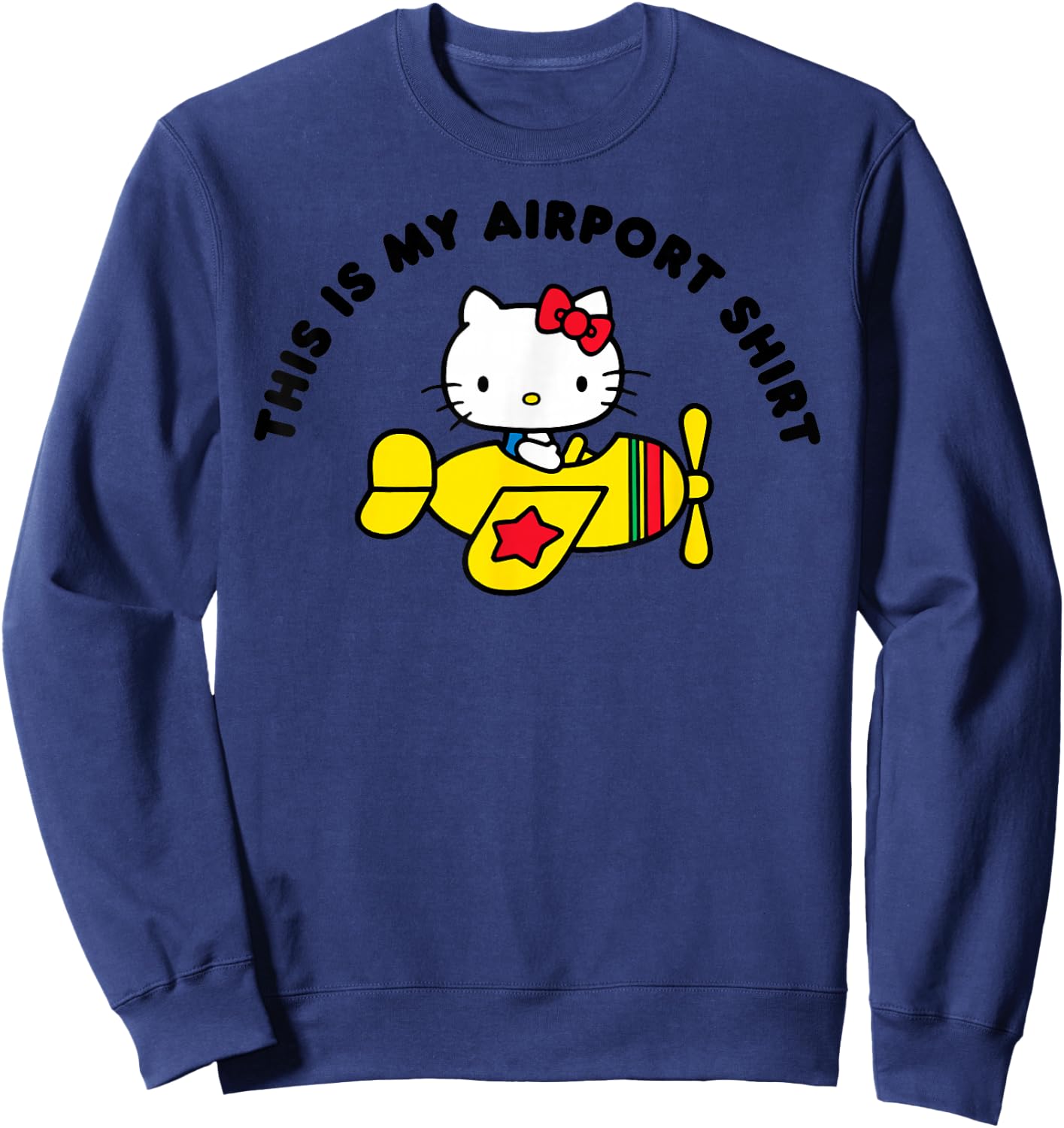 Hello Kitty This is my Airport Shirt Sweatshirt - Sweatshirt | Navy