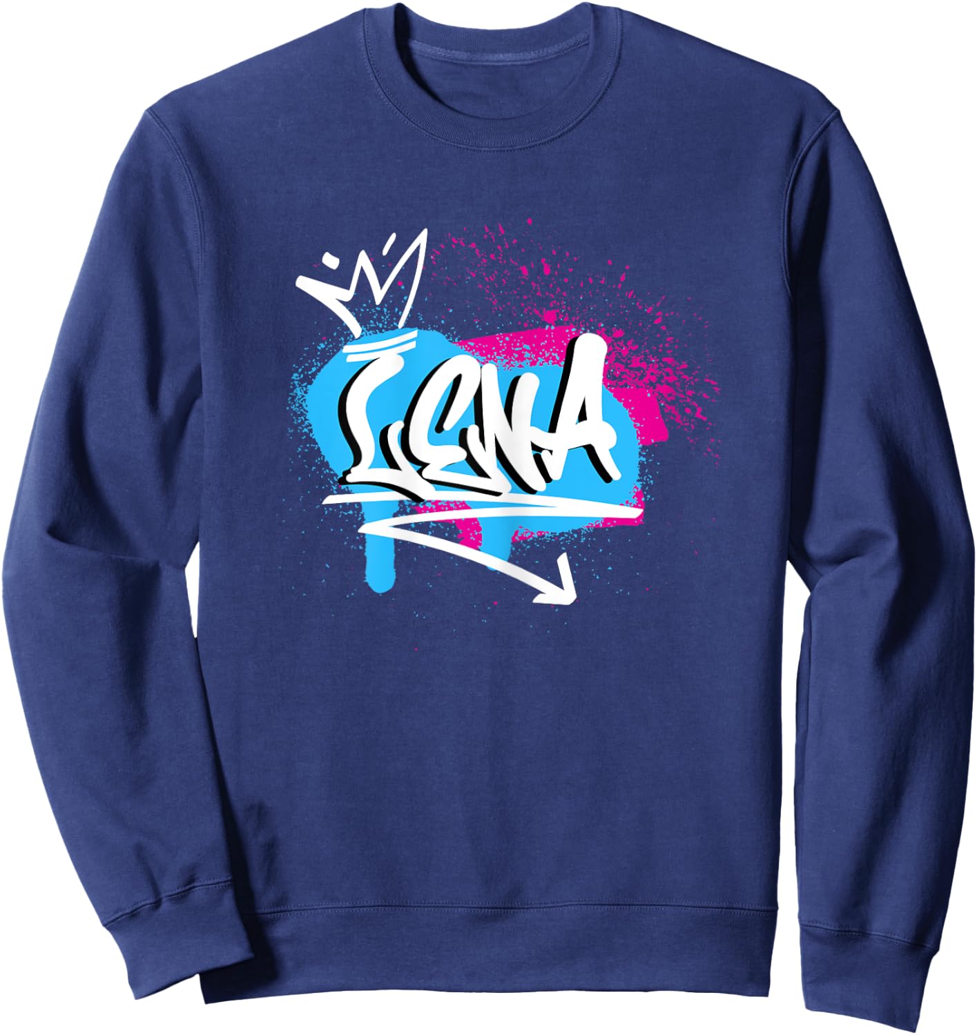 Funny Funny Gift for Lena , Black, Female X-Small Sweatshirt - Sweatshirt | Navy