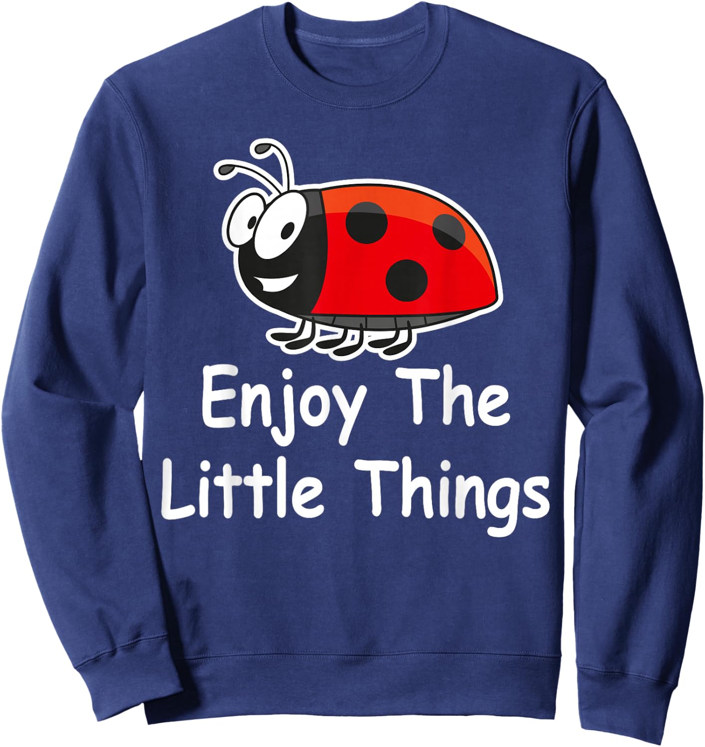 Lady Bug Entomology - Enjoy the Little Things Ladybug Lover Sweatshirt - Sweatshirt | Navy