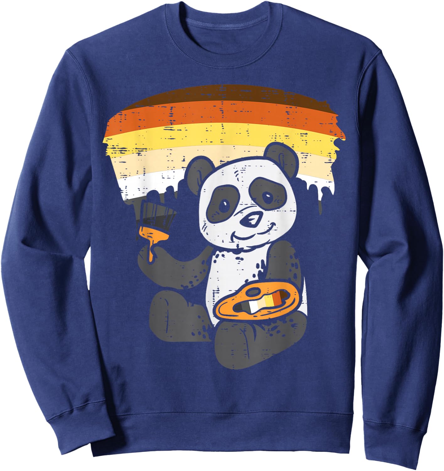 Panda Painting Animal LGBTQ Gay Bear Flag Gay Pride Men Sweatshirt - Sweatshirt | Navy