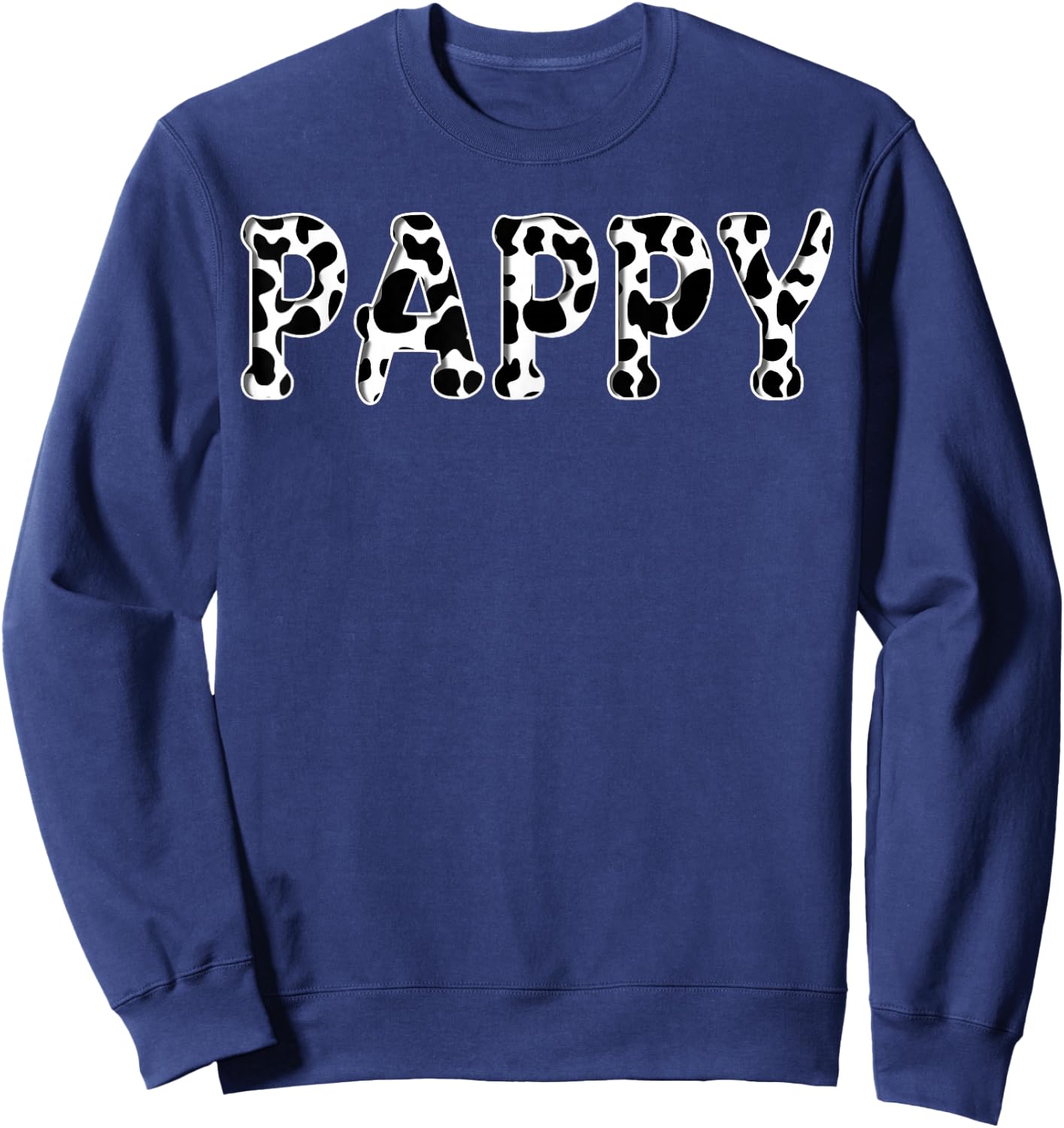 Cow Pappy Birthday Family Matching Girl Boy Farm Birthday Sweatshirt - Sweatshirt | Navy