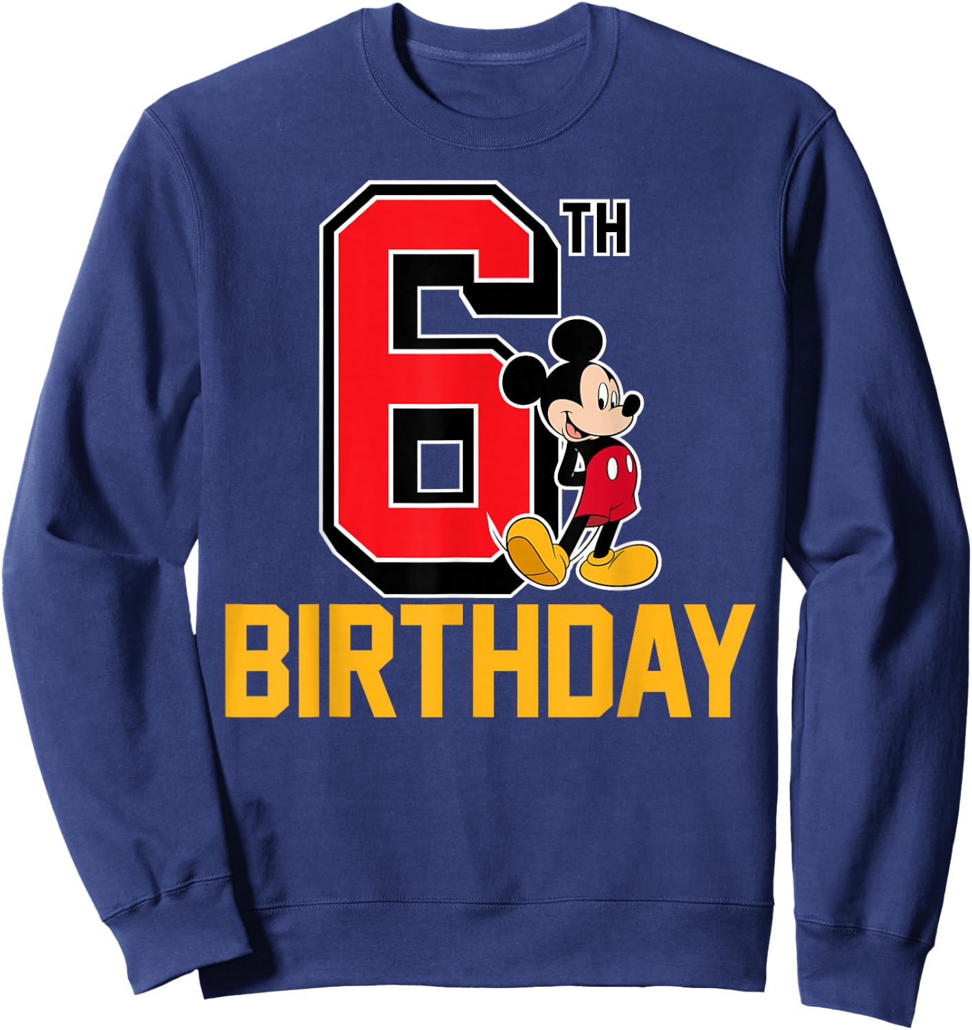 Disney - Mickey Mouse My 6th Birthday Sweatshirt - Sweatshirt | Navy