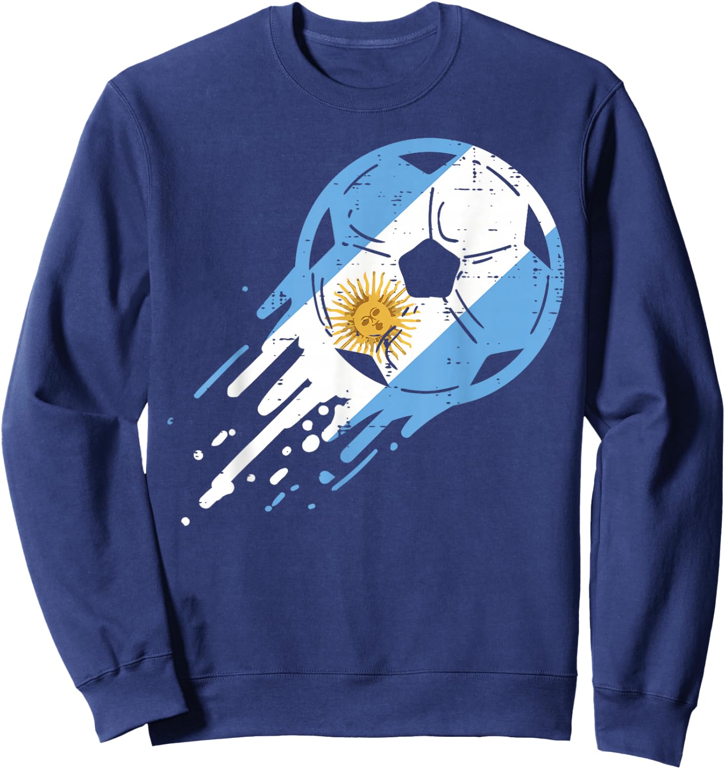 Argentina Flag Argentine Soccer Football Fan Men Women Kids Sweatshirt - Sweatshirt | Navy