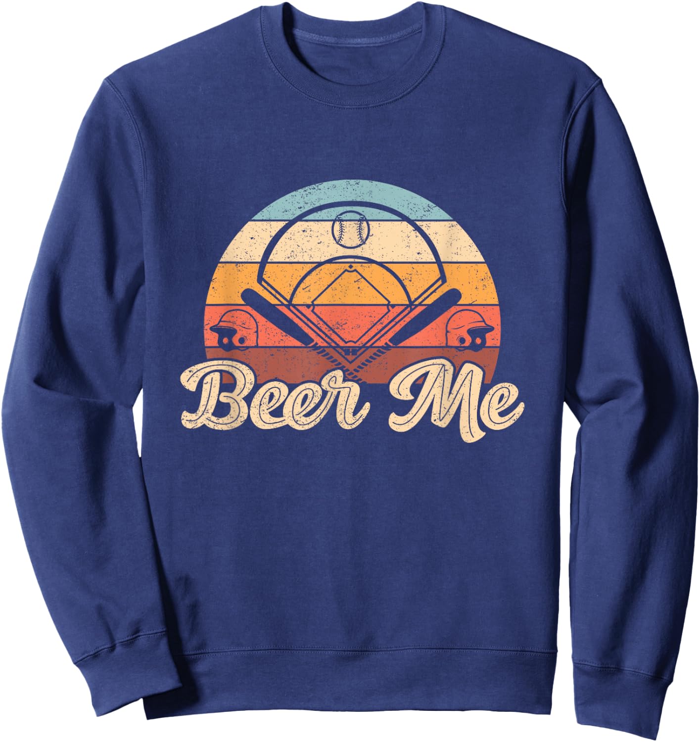 Funny Beer Me baseball Softball design Sweatshirt - Sweatshirt | Navy