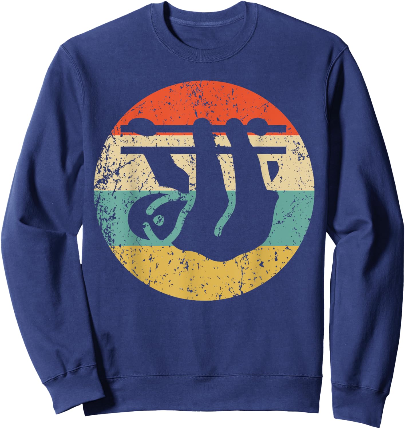 Sloth Retro Style Animal Sweatshirt - Sweatshirt | Navy