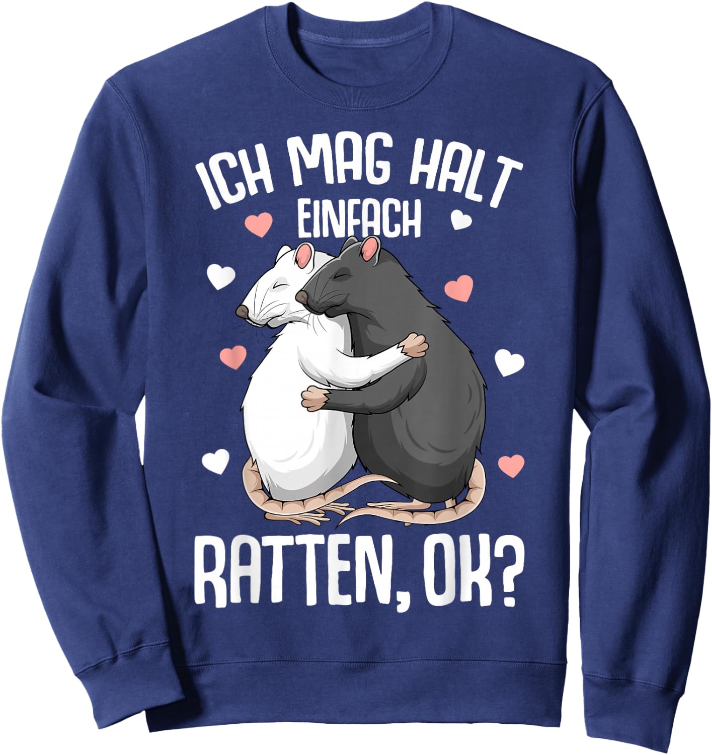 Ich mag halt rat house rat kids girls women's Sweatshirt - Sweatshirt | Navy