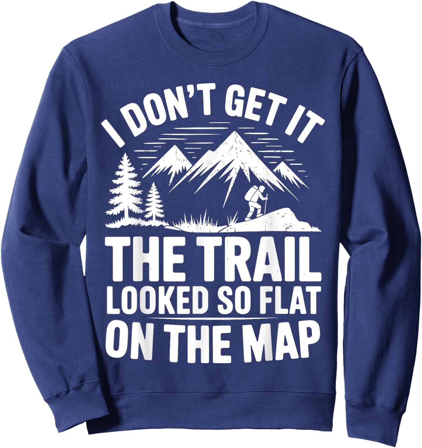 Best Hiking Art Women Outdoor Hike Gear Hiker Hiking Sweatshirt - Sweatshirt | Navy
