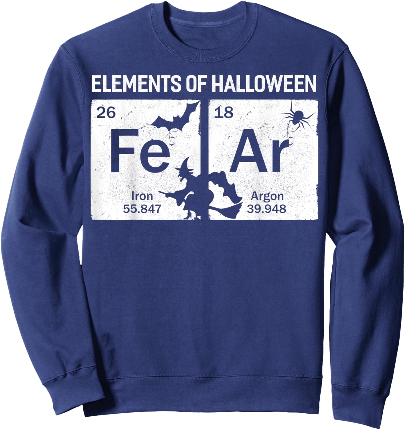 Fe Ar, Element Of Halloween Science Sweatshirt - Sweatshirt | Navy