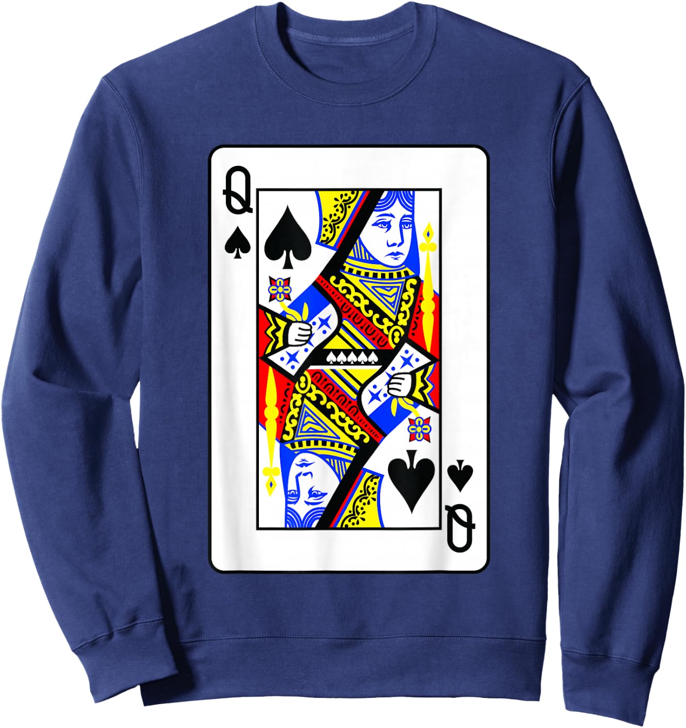 Pik-Women's Poker Card Games Playing Cards Black Jack , black Sweatshirt - Sweatshirt | Navy