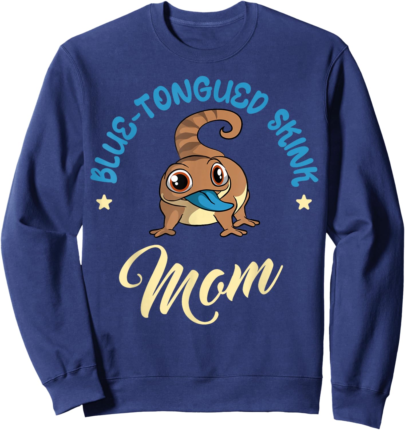 Blue-Tongued Skink Mom Sleepy Lizard Reptile Mother's Day Sweatshirt - Sweatshirt | Navy
