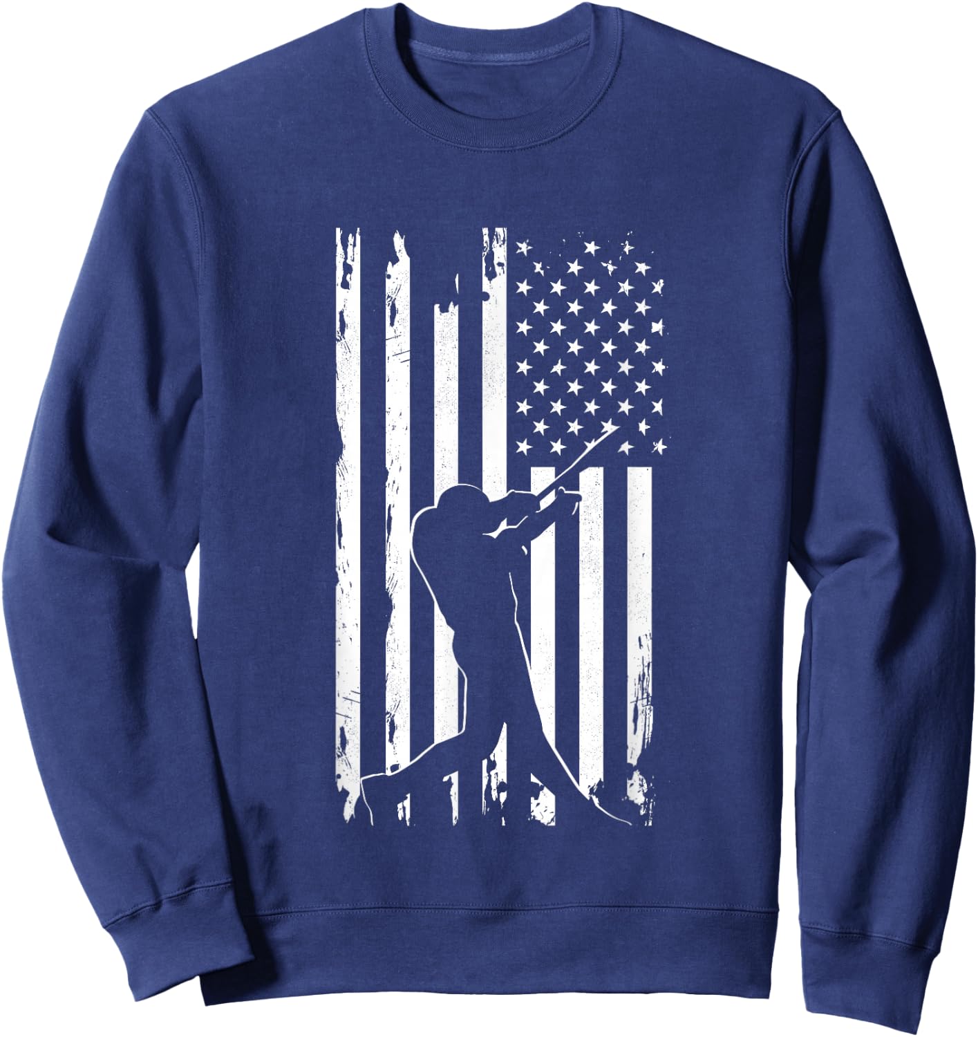 American Flag Baseball Apparel - Baseball Sweatshirt - Sweatshirt | Navy