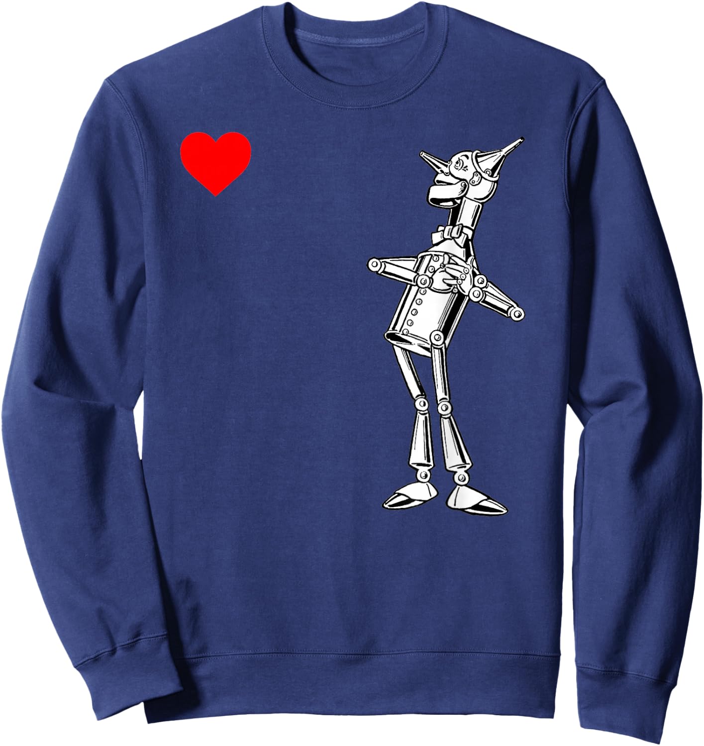 Cute OZ Heart Shirt-The Wizard of OZ Tin Man Sweatshirt - Sweatshirt | Navy