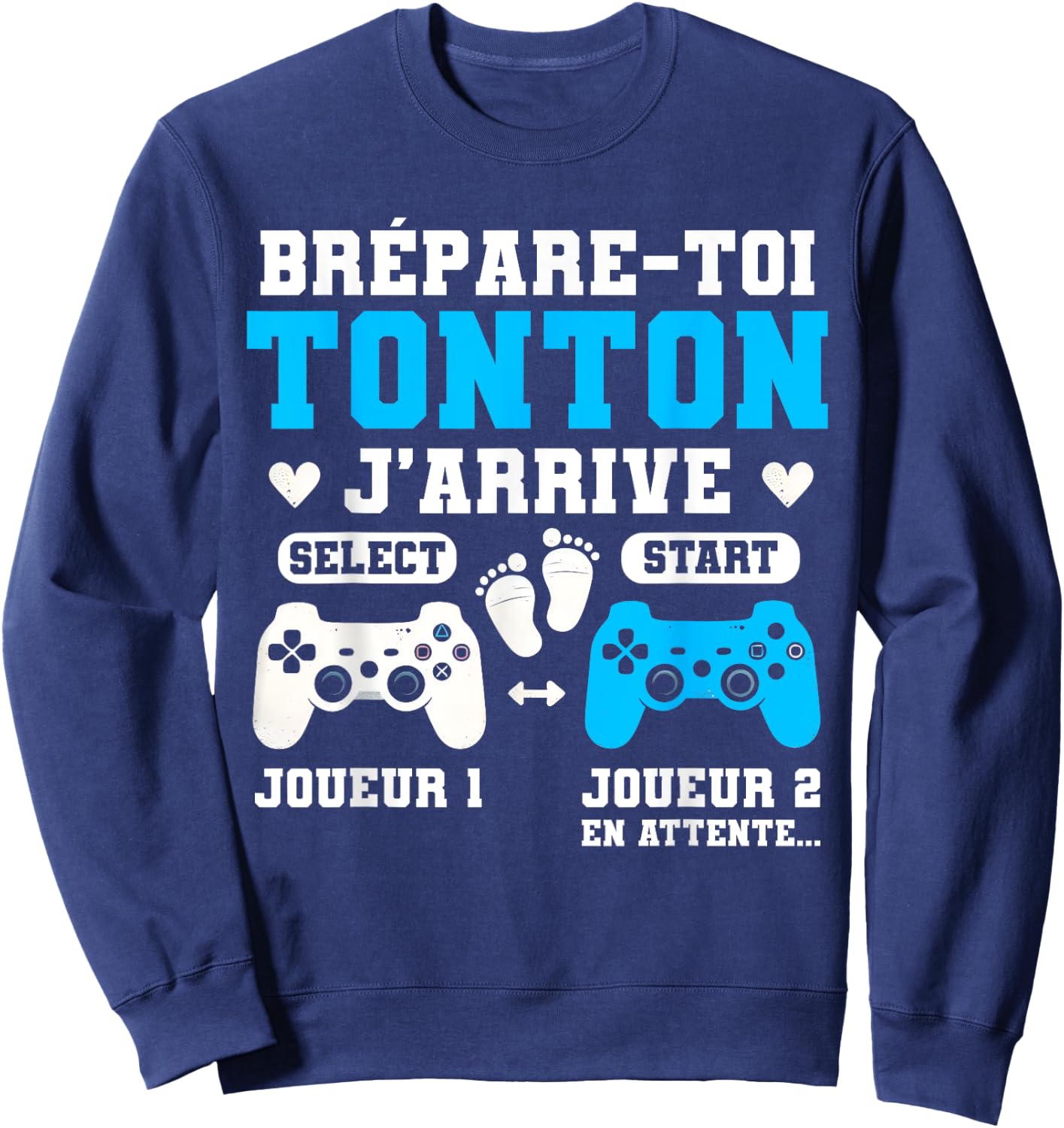 Future Tonton Male Gamer Annonce Grossesse Future Uncle Player Sweatshirt - Sweatshirt | Navy