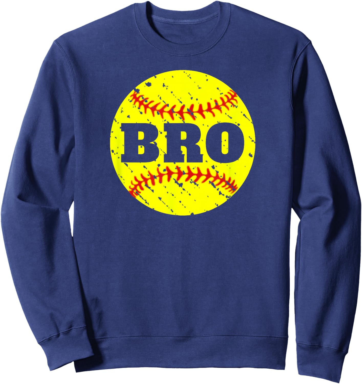 Girls Fastpitch Softball Brother Funny Sweatshirt - Sweatshirt | Navy